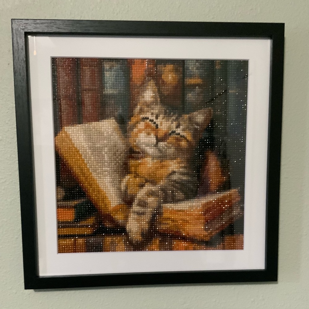 Framed Cat Diamond Painting